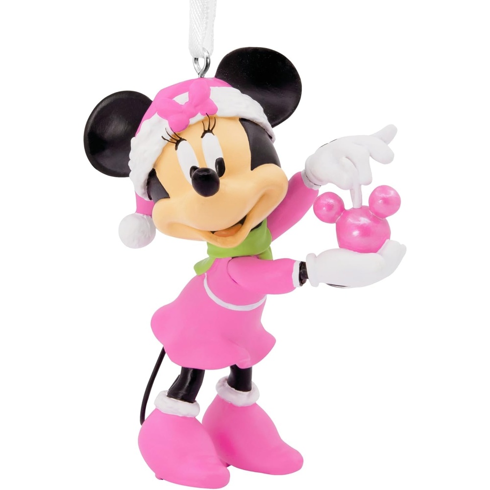 image:imageHallmark Disney Minnie Mouse on Snow Tube Christmas OrnamentMinnie Holding Ornament