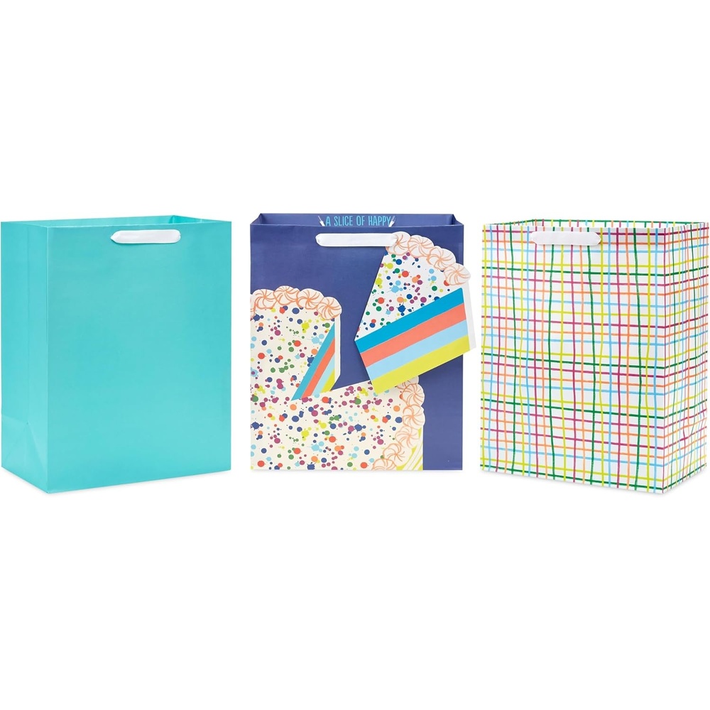 image:imageHallmark Gift Bag Assortment 8 Bags 3 Small 6 3 Medium 9 2 Large 13 Kids Birthday Good Vibes Retro IconsBag Bundle