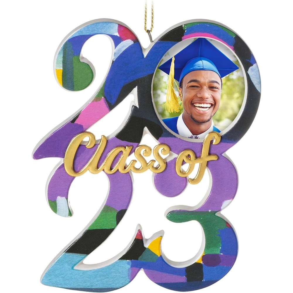 image:imageHallmark Keepsake Christmas Ornament 2024 Congrats Grad Photo Frame Porcelain Gift for GraduateClass of 2023