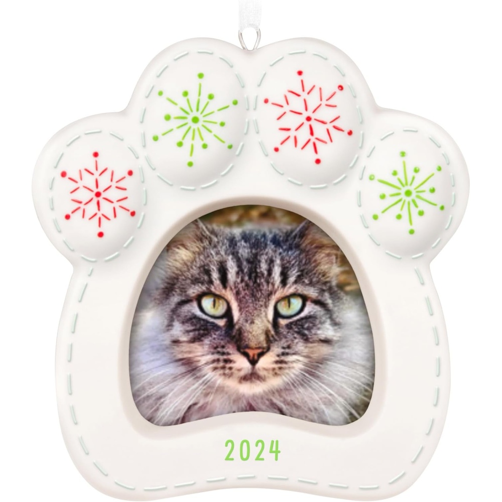 image:imageHallmark Keepsake Christmas Ornament Furry Friend 2025 Photo Frame Pet Gifts2024 Pretty Kitty