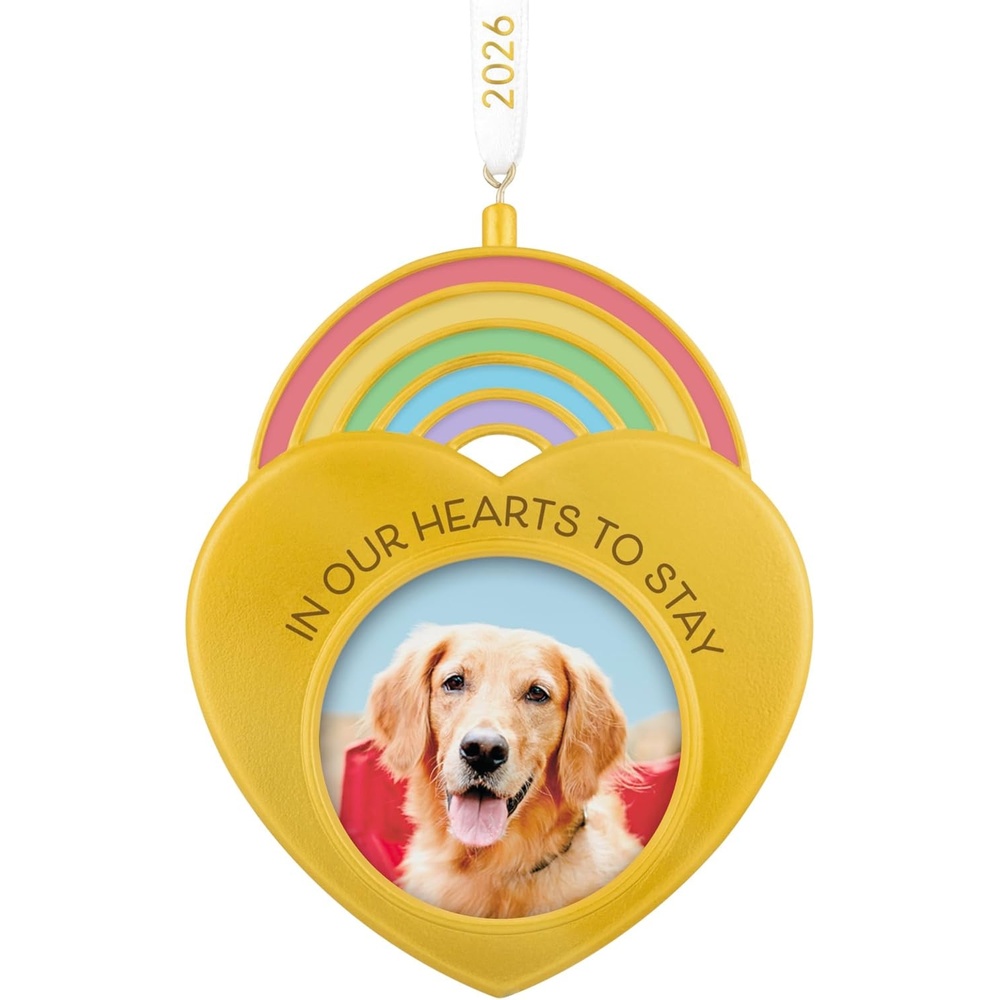 image:imageHallmark Keepsake Christmas Ornament in Our Hearts to Stay Paw Print Pet Photo Frame YearDated 20252026 In Our Hearts to Stay
