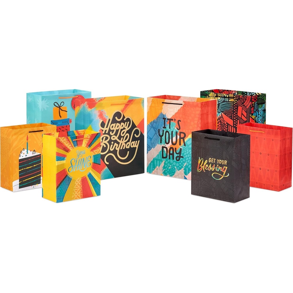 image:imageHallmark Mahogany 13 Large Birthday Gift Bag Bundle 3 Bags Happy Birthday Youre My Shero Candles for Mom Sister Daughter Friend Aunt Nana1 count Pack of 8