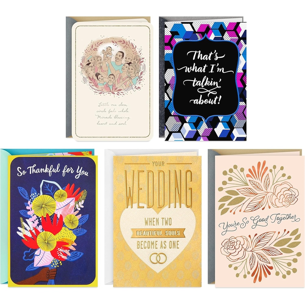 image:imageHallmark Mahogany All Occasion Card Pack 5 Cards with Envelopes Anniversary Thank You Wedding Congratulations BabyAnniversary  Thank You  Wedding  Congratulations  Baby