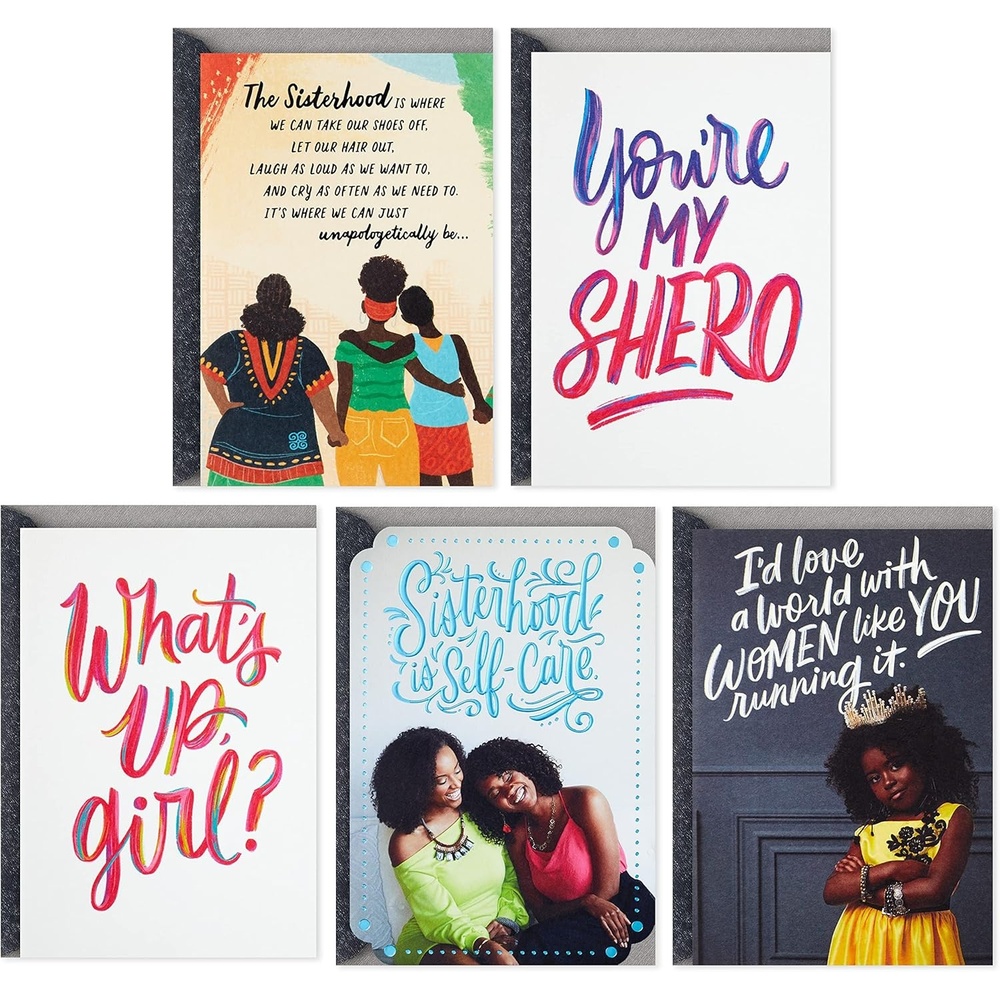 image:imageHallmark Mahogany Friendship Cards Thinking of You Cards Just Because Cards Assortment for Women 5 Cards with EnvelopesMahogany Friendship Cards