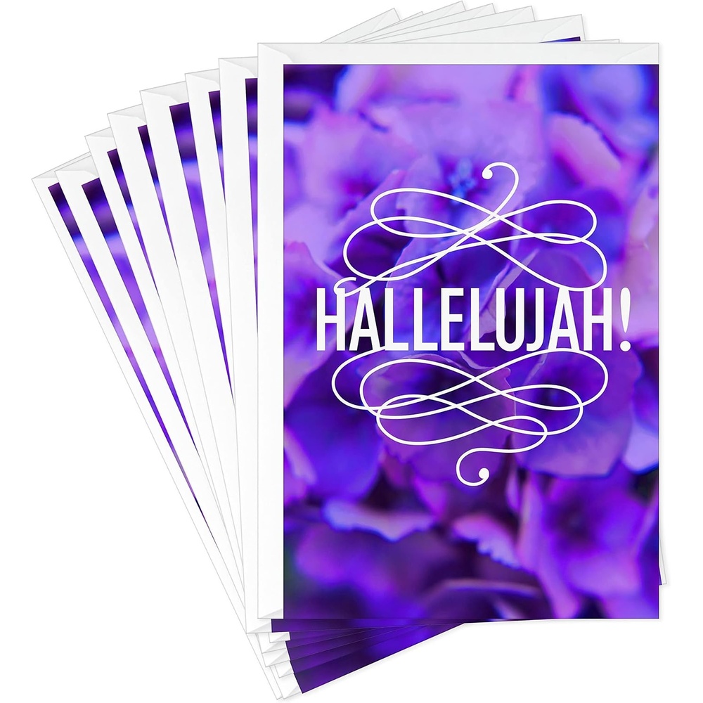 image:imageHallmark Mahogany Pack of Religious Easter Cards Hallelujah 8 Cards with EnvelopesHallelujah  8 Religious Cards with Envelopes