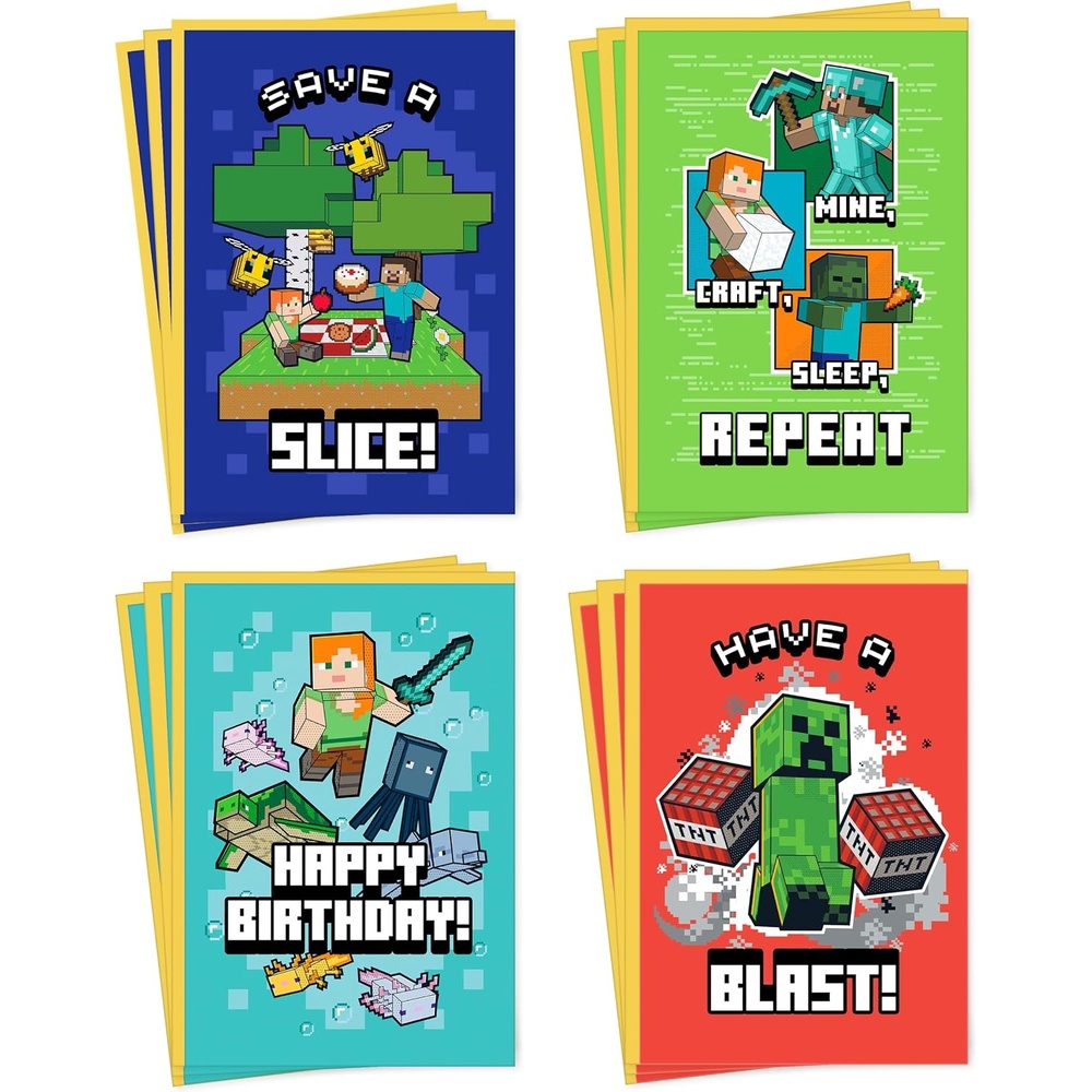 image:imageHallmark Minecraft Valentines Day Cards and Mailbox for Kids School Classroom Exchange 1 Box 32 Valentine Cards 35 Stickers 1 Teacher CardBirthday
