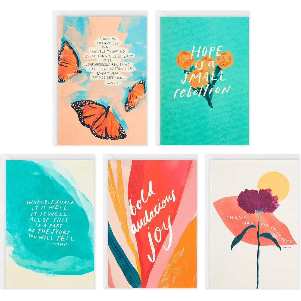 image:imageHallmark Morgan Harper Nichols Pack of 3 Assorted Encouragement Cards Thinking of You Cards Friendship Cards Uplifting AffirmationsUplifting Affirmations  Pack of 5