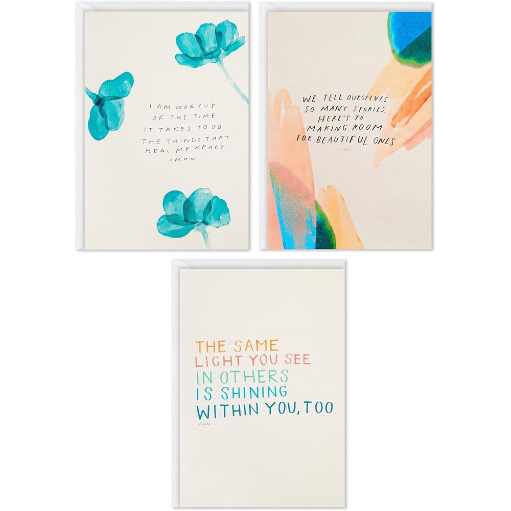 image:imageHallmark Morgan Harper Nichols Pack of 3 Assorted Encouragement Cards Thinking of You Cards Friendship Cards Uplifting AffirmationsUplifting Affirmations  Pack of 3
