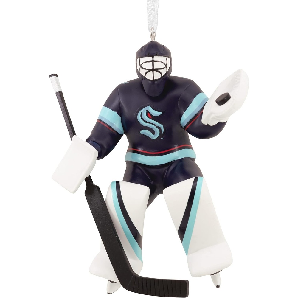 image:imageHallmark NHL Seattle Kraken Goalie Christmas OrnamentResin 0001OSL1990
