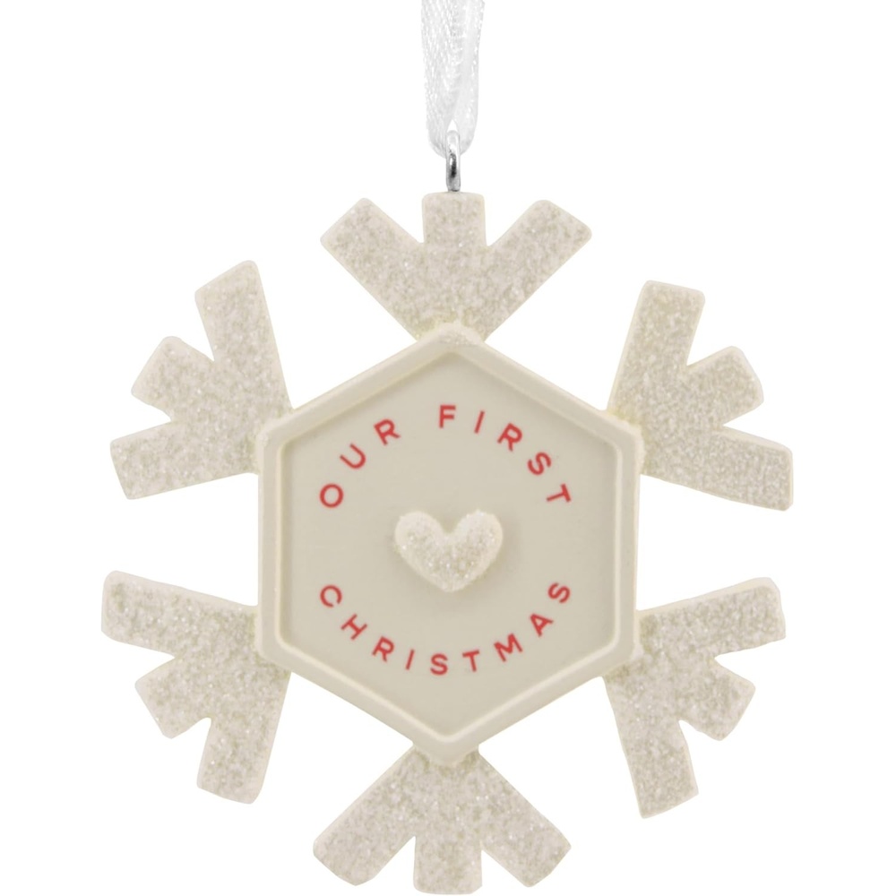 image:imageHallmark Our First Christmas Snowflake Christmas Ornament Wedding Gifts