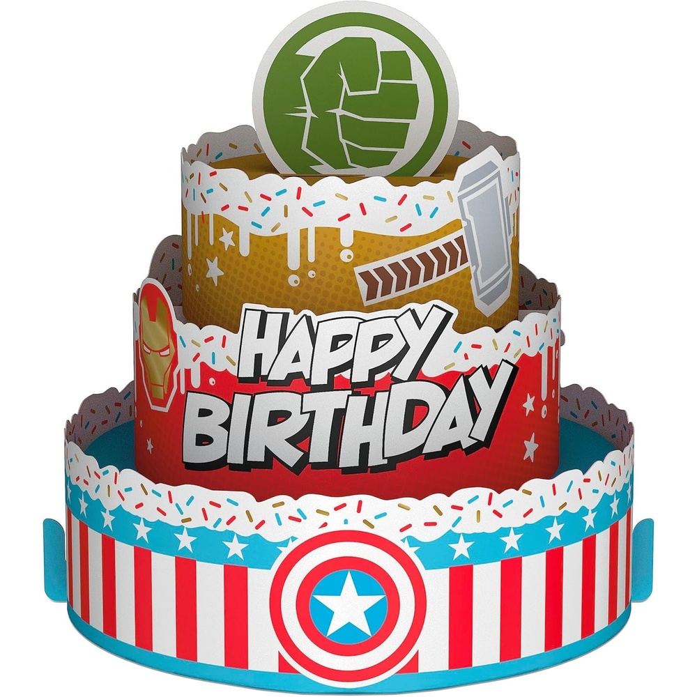 image:imageHallmark Paper Wonder Avengers Pop Up Birthday Card Iron Man Hulk Captain AmericaSuperhero Birthday Cake