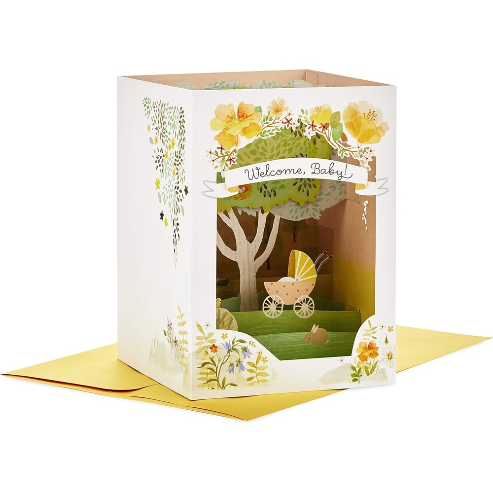image:imageHallmark Paper Wonder Baby Shower Pop Up Card Jungle Animals for Gender Reveals New Parents CongratulationsFamily Tree