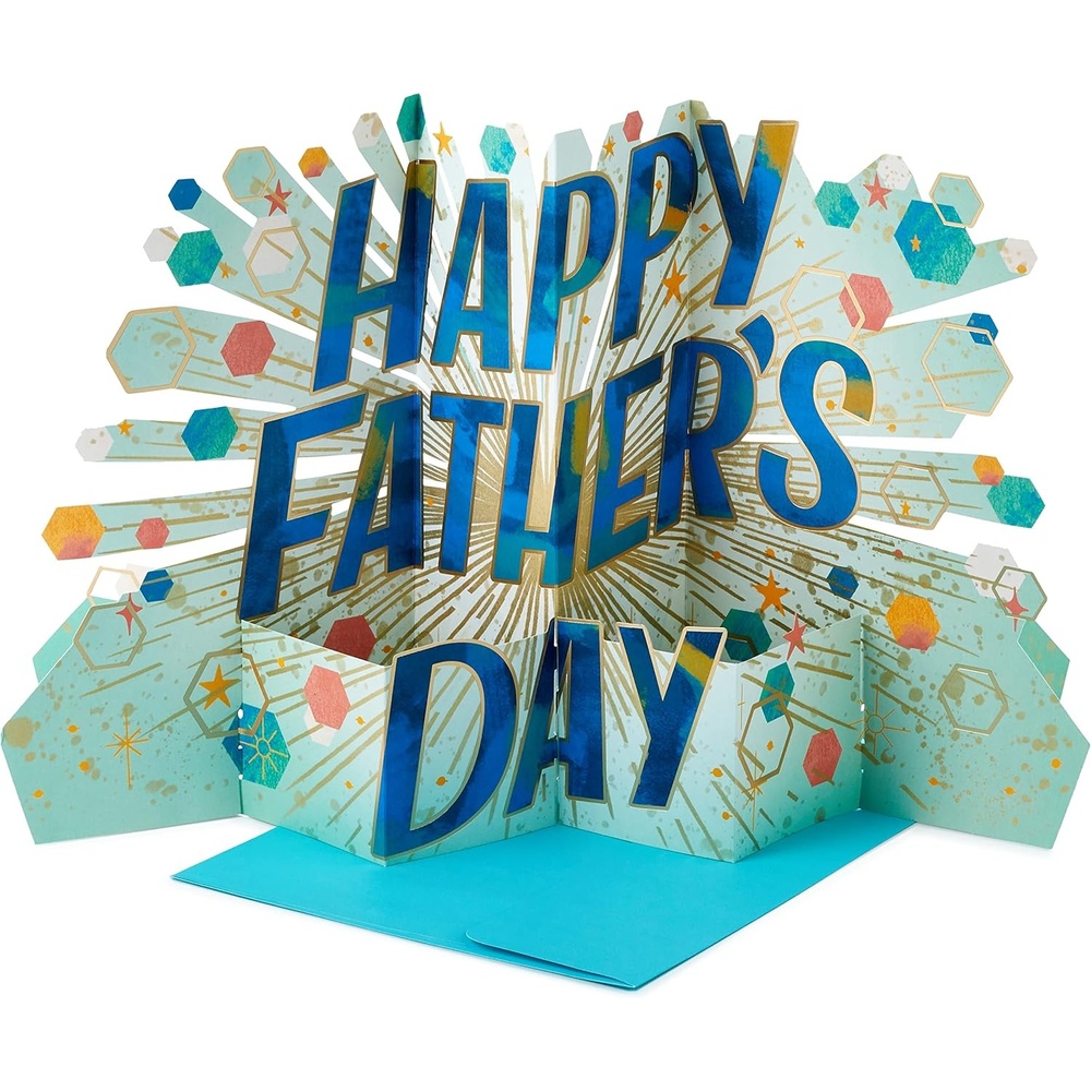 image:imageHallmark Paper Wonder Jumbo Mothers Day Card Accordion Fold Flowers Centerpiece Table DecorationJumbo Pop Up  Happy Fathers Day