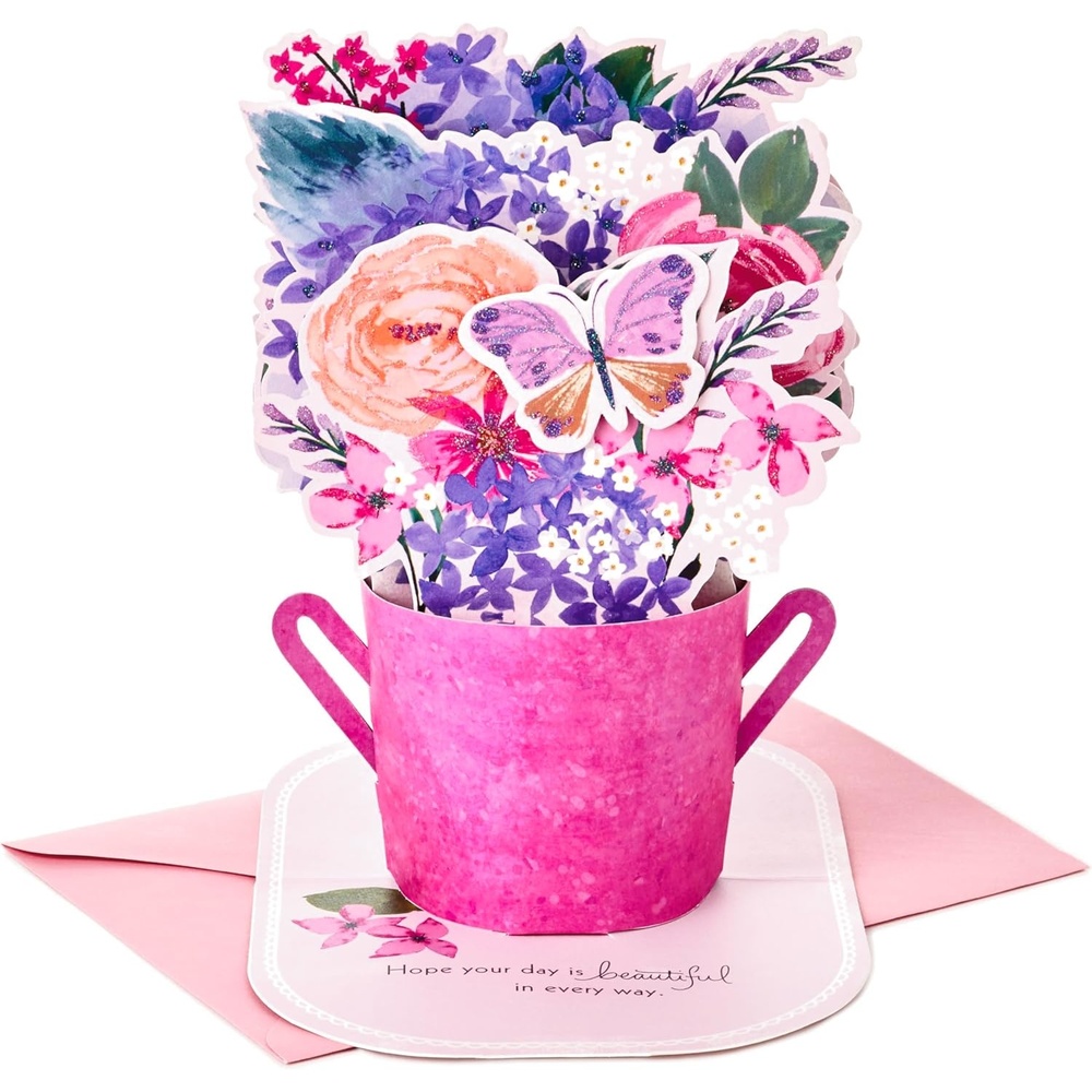 image:imageHallmark Paper Wonder Mothers Day Pop Up Card Purple Flower Bouquet Beautiful in Every WayPurple Flower Bouquet  Beautiful In Every Way