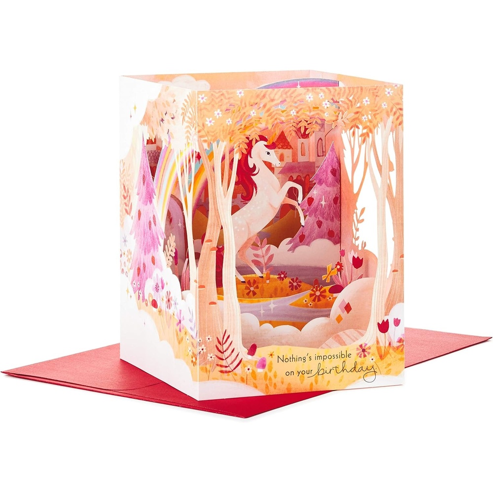 image:imageHallmark Paper Wonder Musical Birthday Pop Up Card Unicorns and RainbowsPop Up  Unicorn