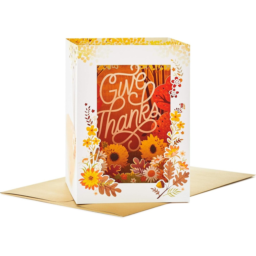 image:imageHallmark Paper Wonder Musical Pop Up Halloween Card with Lights GhostPop Up  Thanksgiving  Give Thanks