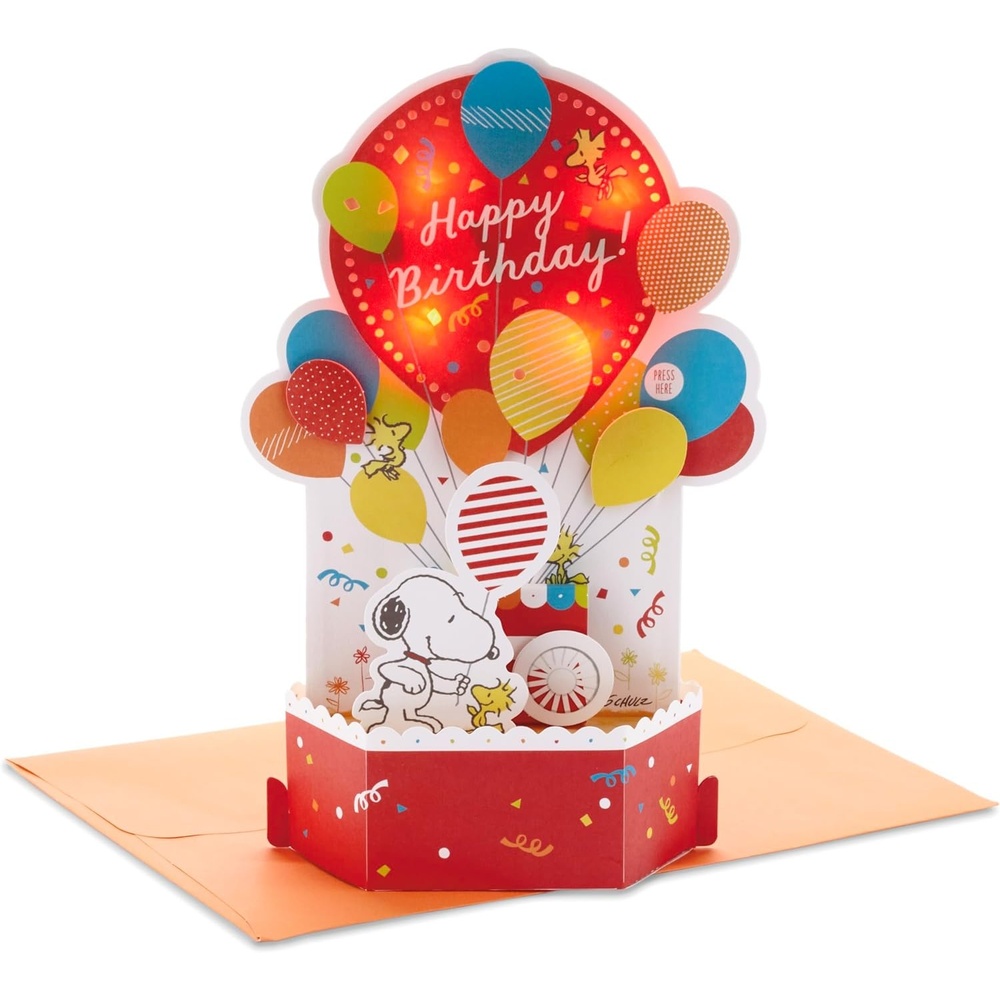image:imageHallmark Paper Wonder Peanuts Pop Up Birthday Card with Music Snoopy Birthday Balloons