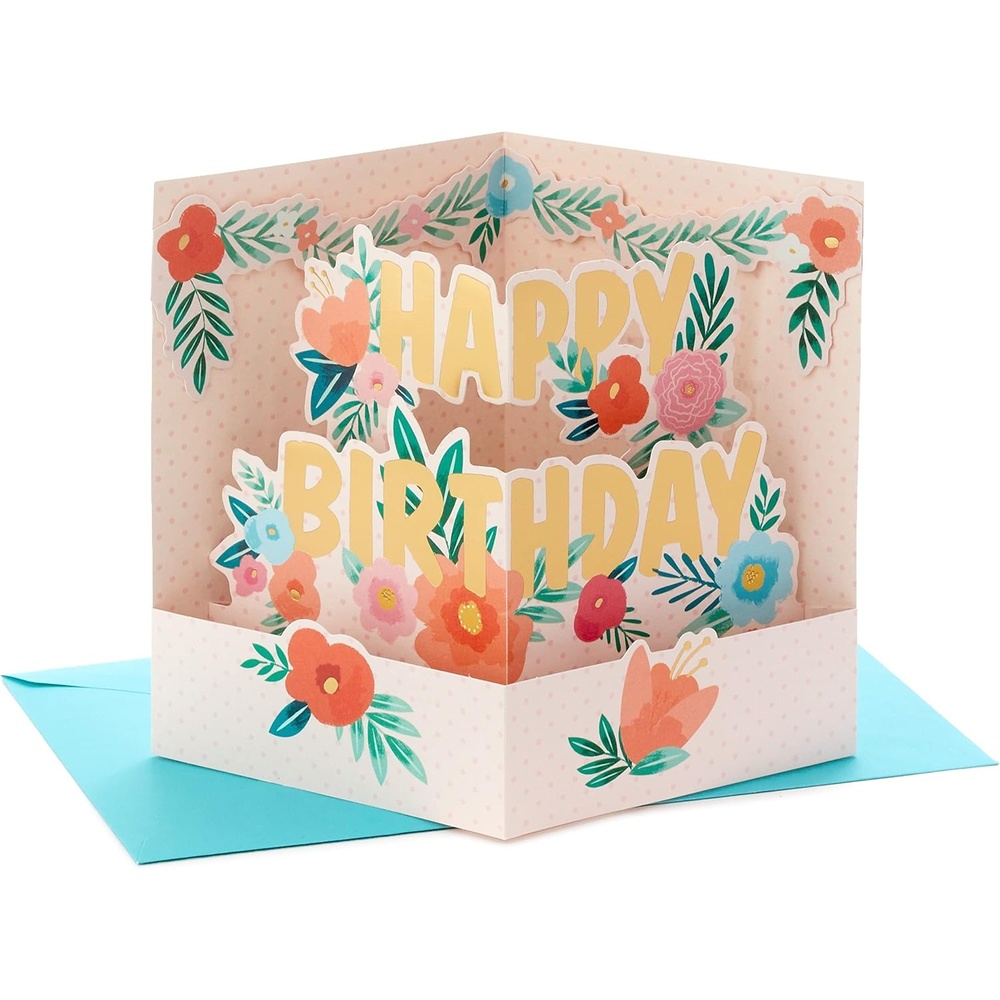 image:imageHallmark Paper Wonder Pop Up Card for Women Paper Pop Up Flowers for Birthdays Thinking of You Anniversary Thank You or Any OccasionFlower Garland