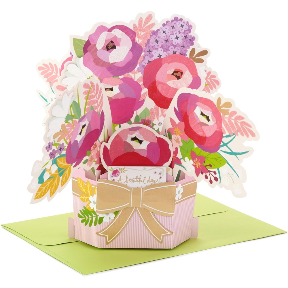 image:imageHallmark Paper Wonder Pop Up Card for Women Paper Pop Up Flowers for Birthdays Thinking of You Anniversary Thank You or Any OccasionPop Up  Bouquet of Flowers