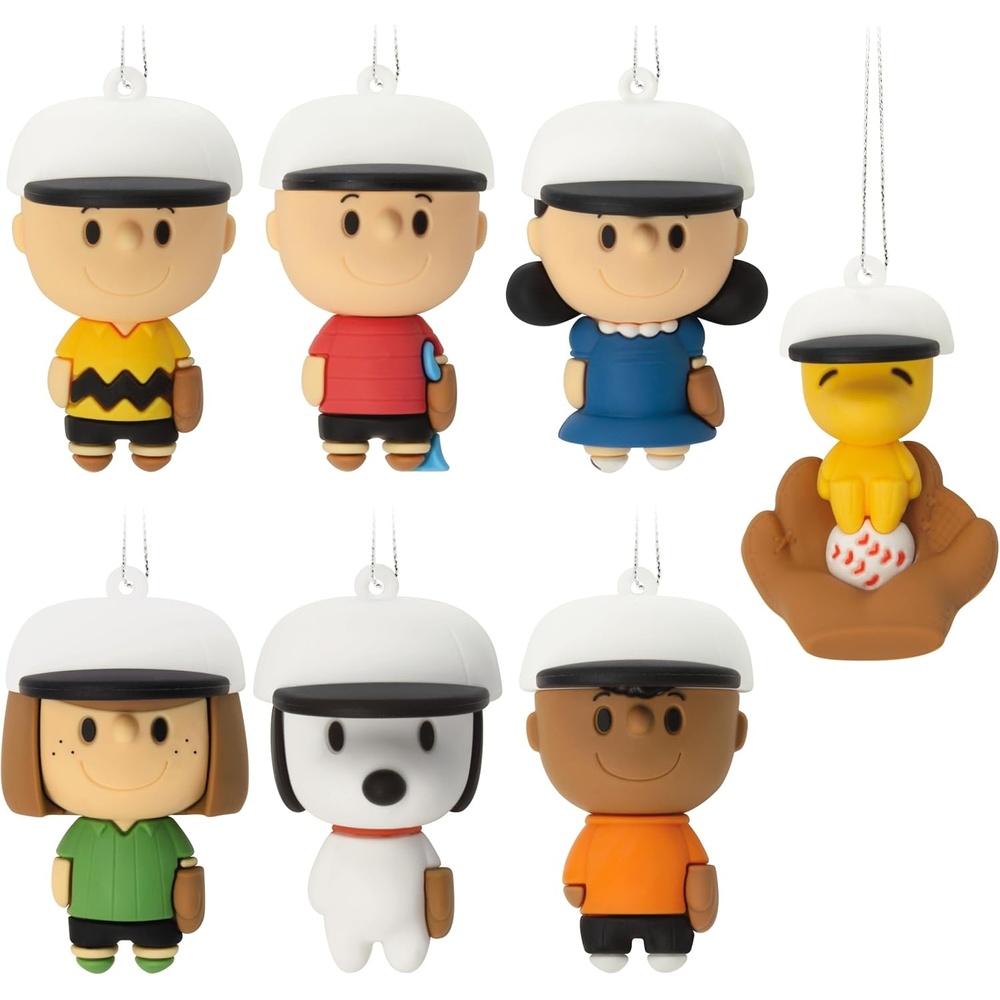 image:imageHallmark Peanuts Baseball Mystery Miniature Christmas Ornaments Set of 2