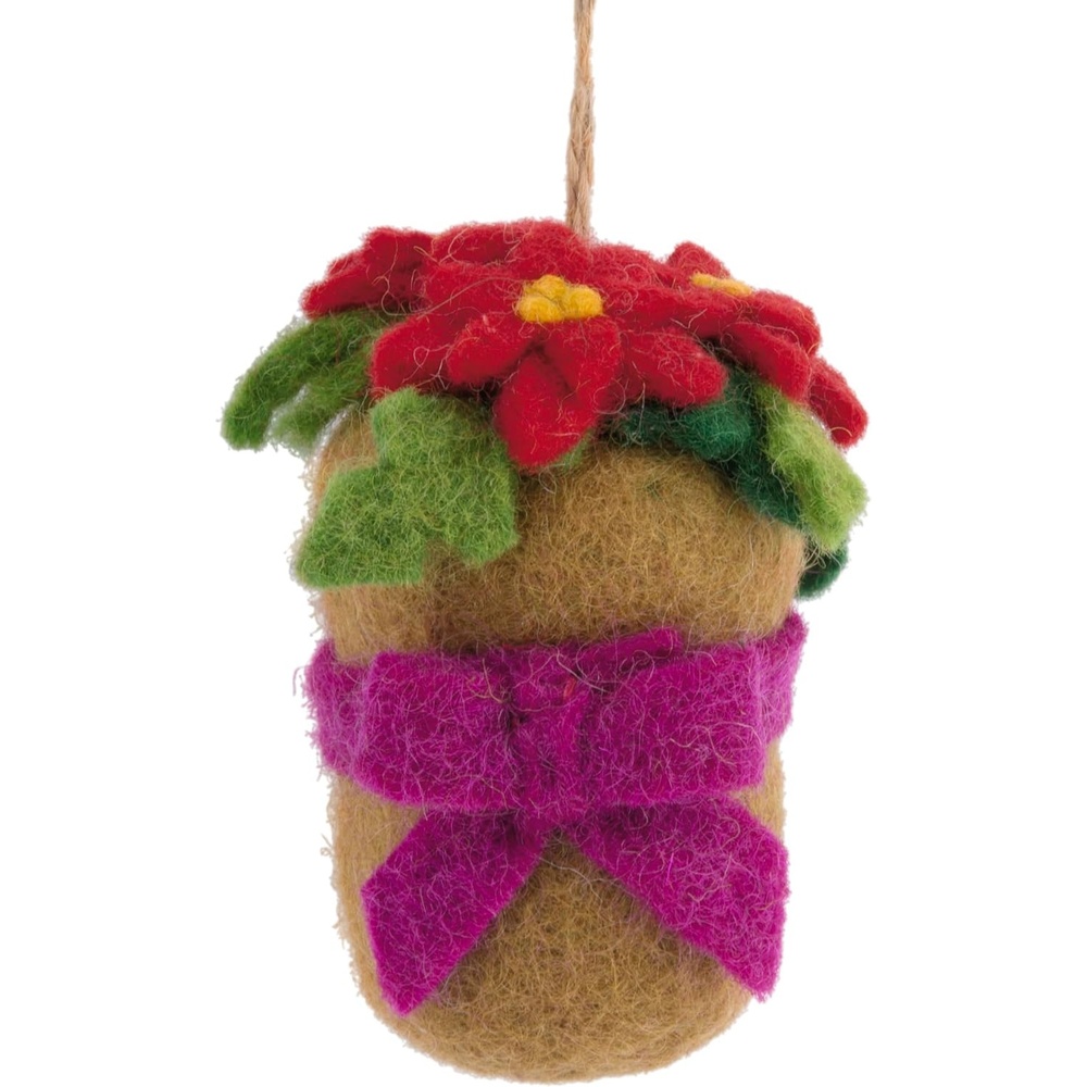 image:imageHallmark Poinsettias Christmas Ornament FabricPoinsettia