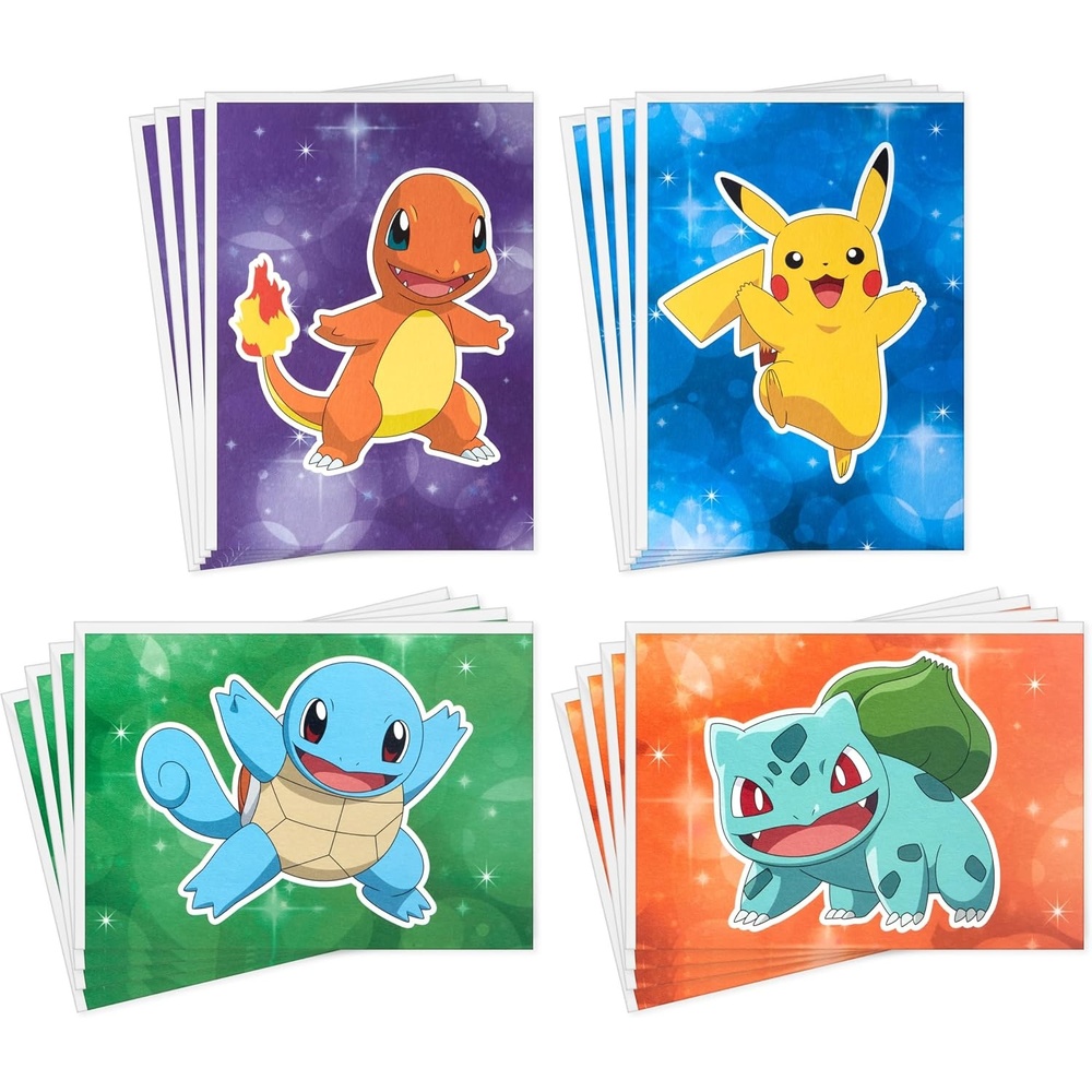 image:imageHallmark Pokmon Kids Birthday Card Assortment 16 Cards with Envelopes Pikachu Bulbasaur Squirtle Charmander