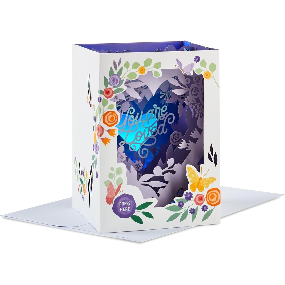 image:imageHallmark Pop Up Mothers Day Card with Music You Are Loved Paper Wonder 3D Card from Daughter Son Grandkids SisterFloral