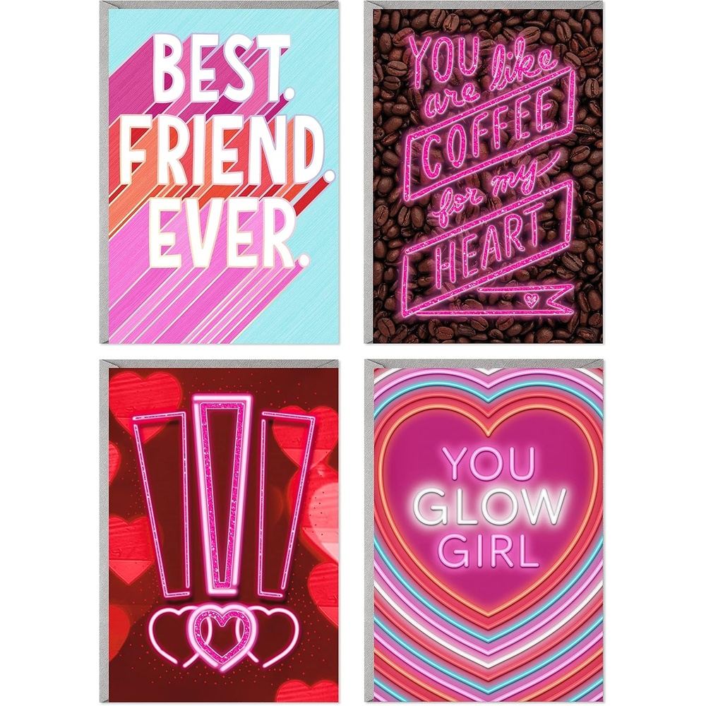 image:imageHallmark Shoebox Pack of 2 Funny Valentines Day Cards Dinosaur NachosColorful Galentines Day 4 Cards with Envelopes