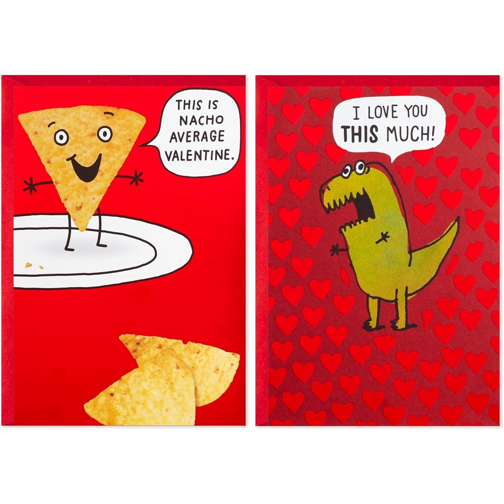 image:imageHallmark Shoebox Pack of 2 Funny Valentines Day Cards Dinosaur NachosDinosaur and Nachos  2 Cards with Envelopes