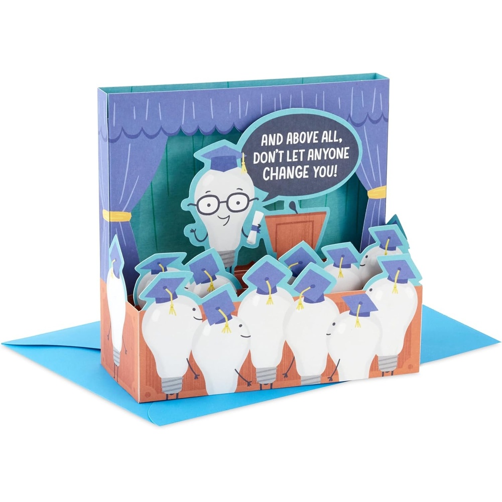 image:imageHallmark Shoebox Paper Wonder Funny Pop Up Graduation Card Light BulbFunny Pop Up  Light Bulb