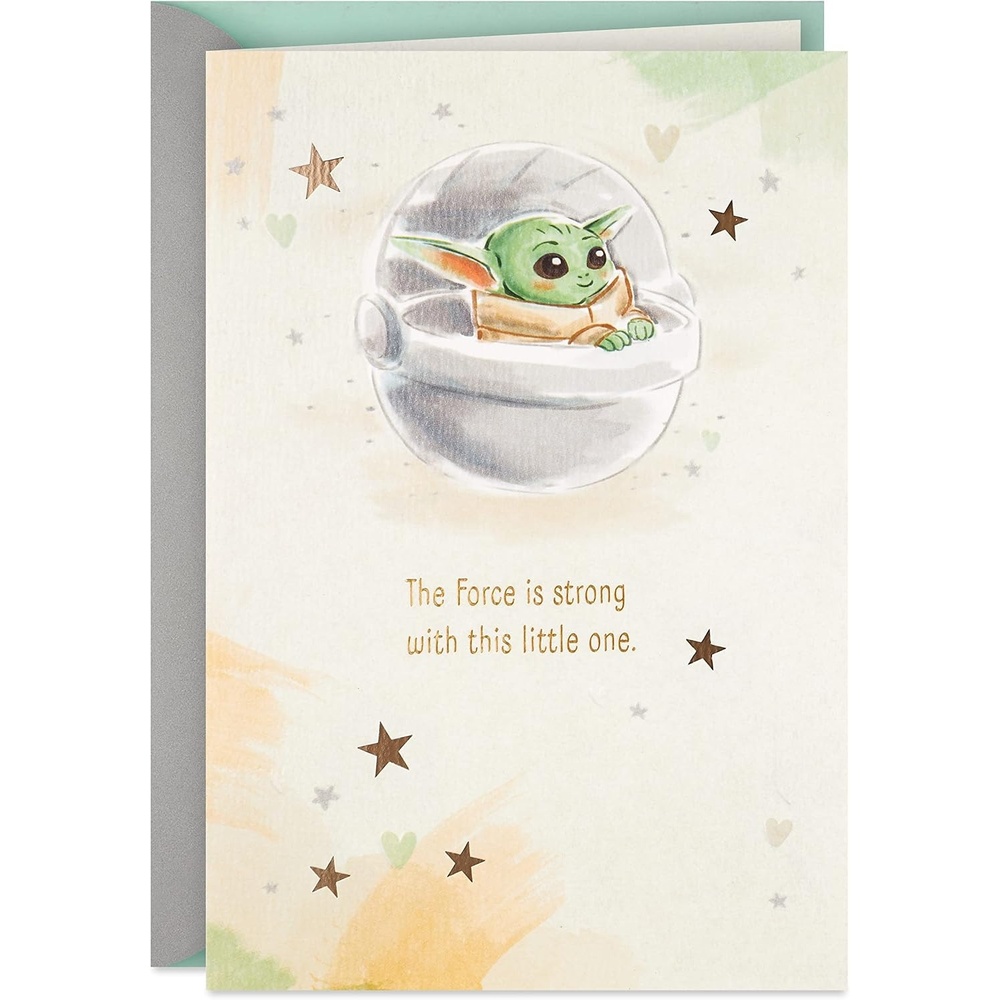 image:imageHallmark Signature Baby Shower Card Showered with HappyBaby Yoda  Force is Strong