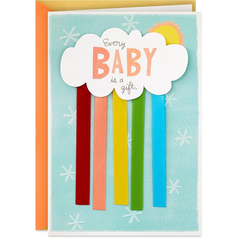 image:imageHallmark Signature Baby Shower Card Showered with HappyEvery Baby Is a Gift