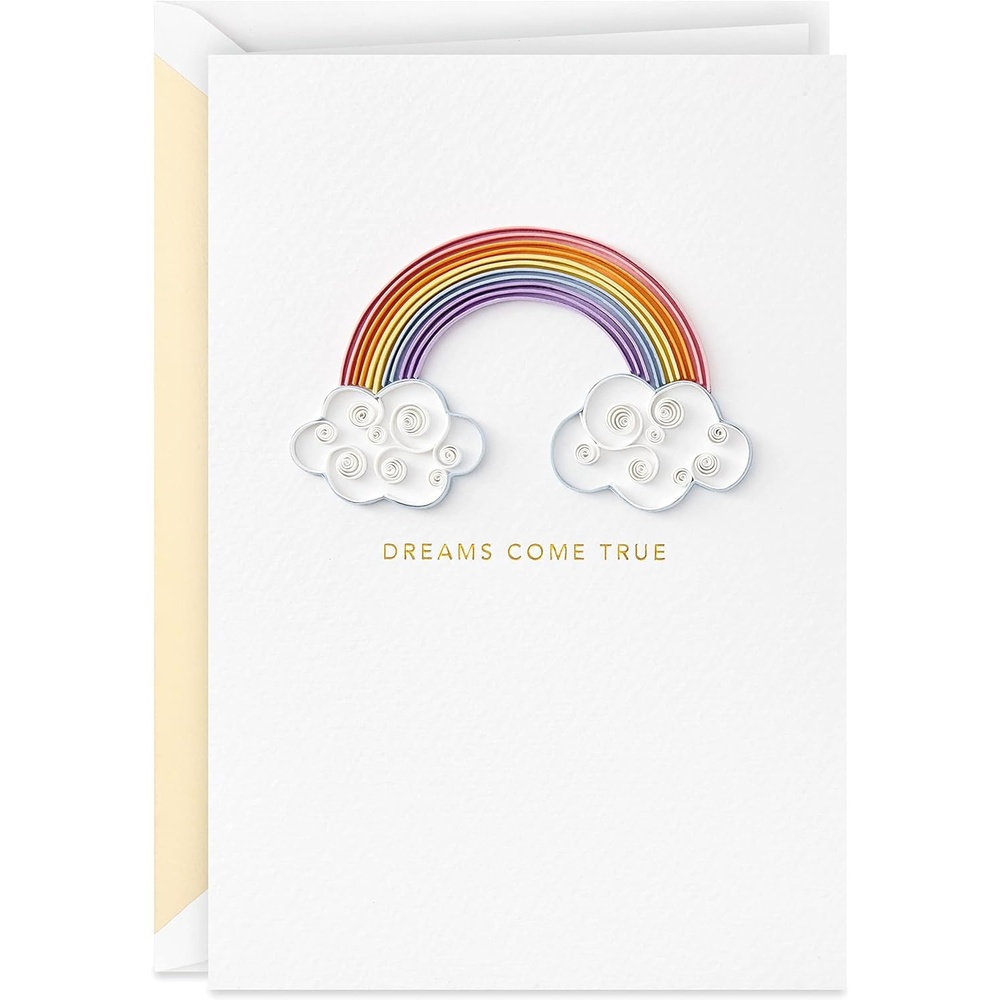 image:imageHallmark Signature Baby Shower Card for New Parents Baby Icons Welcome New Baby Congratulations Gender RevealQuilled Rainbow