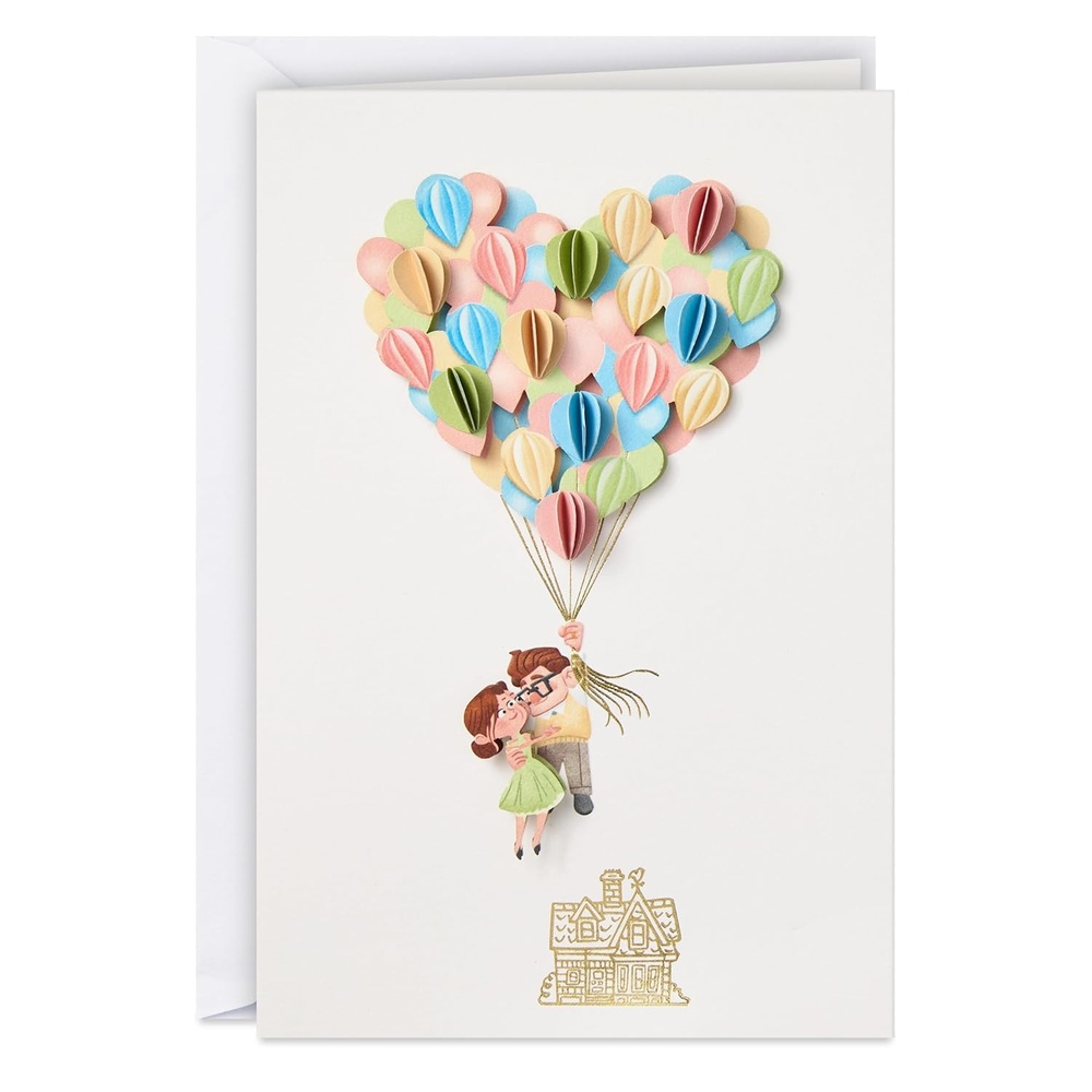 image:imageHallmark Signature DisneyPixar Up Anniversary Card for Couple Heart Balloons