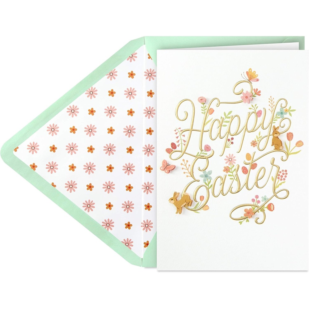image:imageHallmark Signature Easter Card Bunnies and Butterflies Vintage Easter Card DesignBunnies and Butterflies