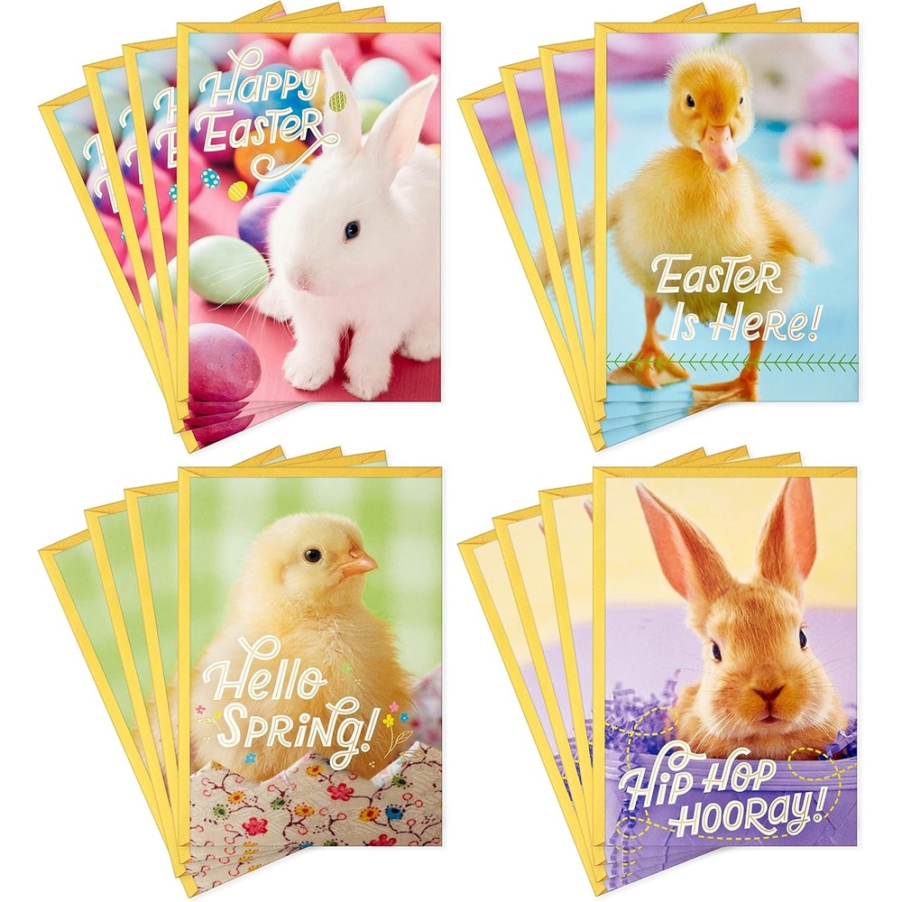 image:imageHallmark Signature Easter Card with Felt Finger Puppets Bunny Chick Lamb for Kids Grandchildren Easter BasketsEaster Bunnies and Chicks