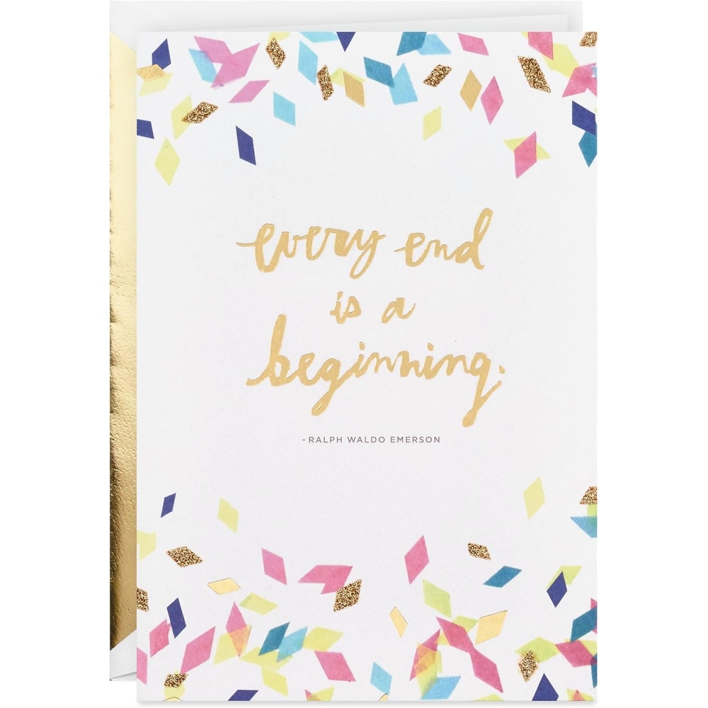 image:imageHallmark Signature Graduation Card Every End Is a Beginning Ralph Waldo Emerson QuoteGreeting Card