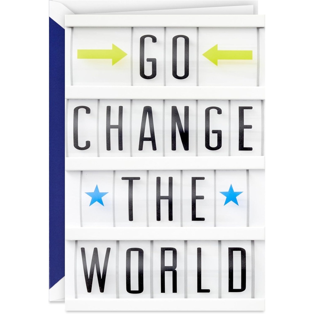 image:imageHallmark Signature Graduation Card Go Change the World LetterboardGo Change the World