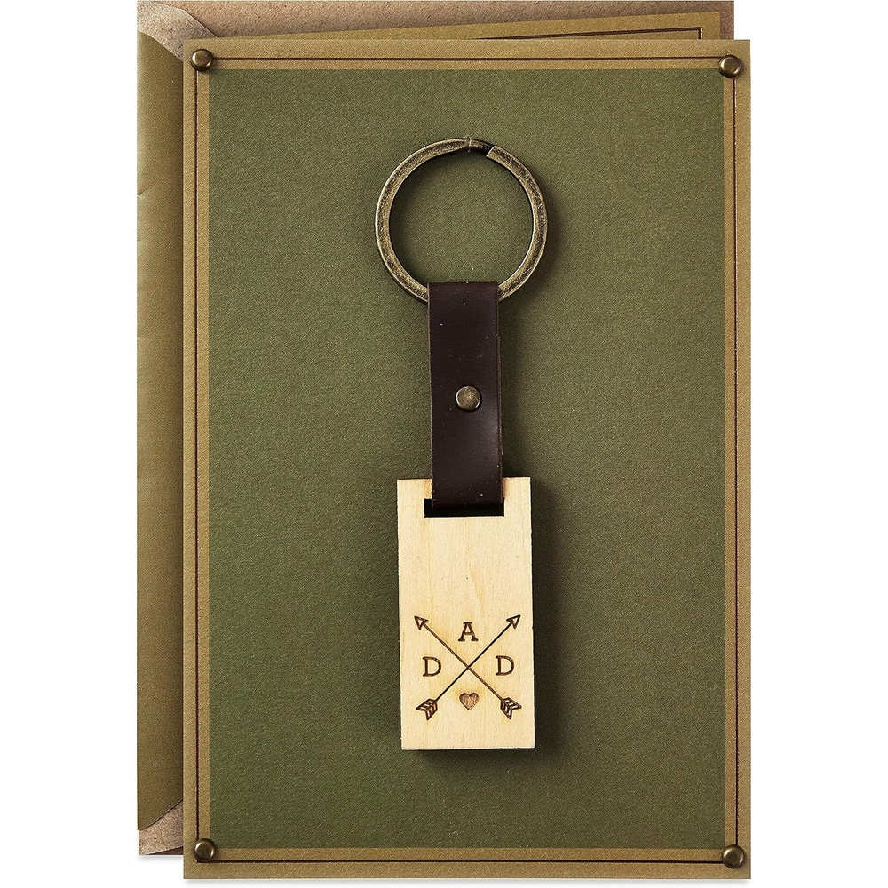 image:imageHallmark Signature Peanuts Fathers Day Card Snoopy and Woodstock Canoeing 799FFW2007Dad  Removable Wood Keychain