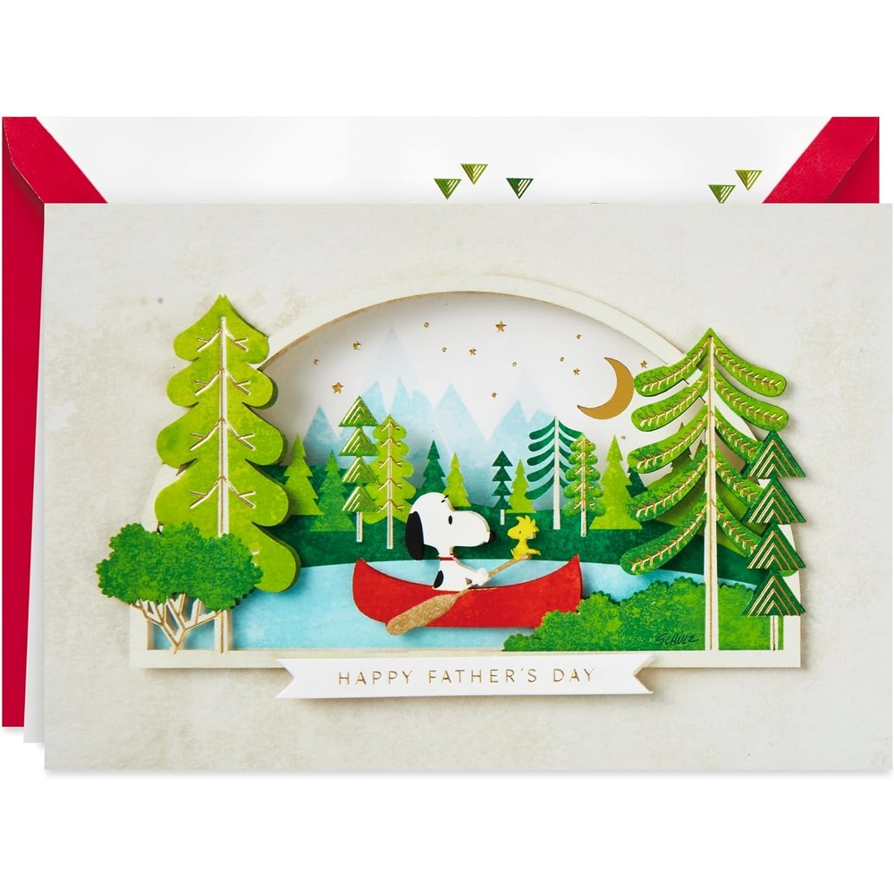 image:imageHallmark Signature Peanuts Fathers Day Card Snoopy and Woodstock Canoeing 799FFW2007Snoopy and Woodstock Canoeing