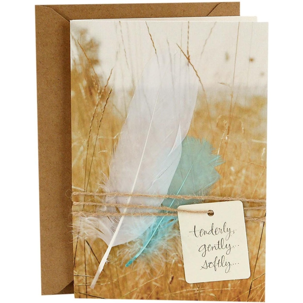 image:imageHallmark Signature Sympathy Card Angel FeathersBrown