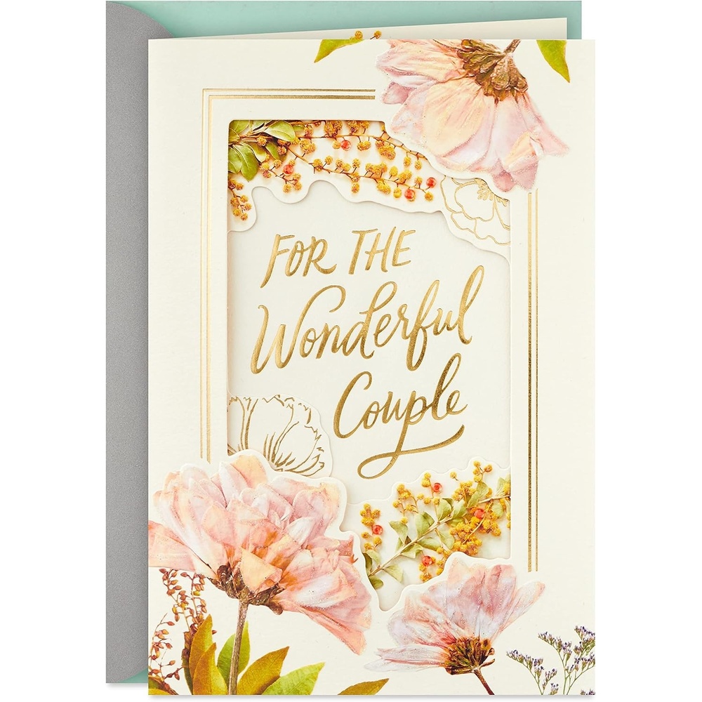 image:imageHallmark Signature Wood Wedding Card Bridal Shower Card Engagement Card The Best is Yet to BeCream