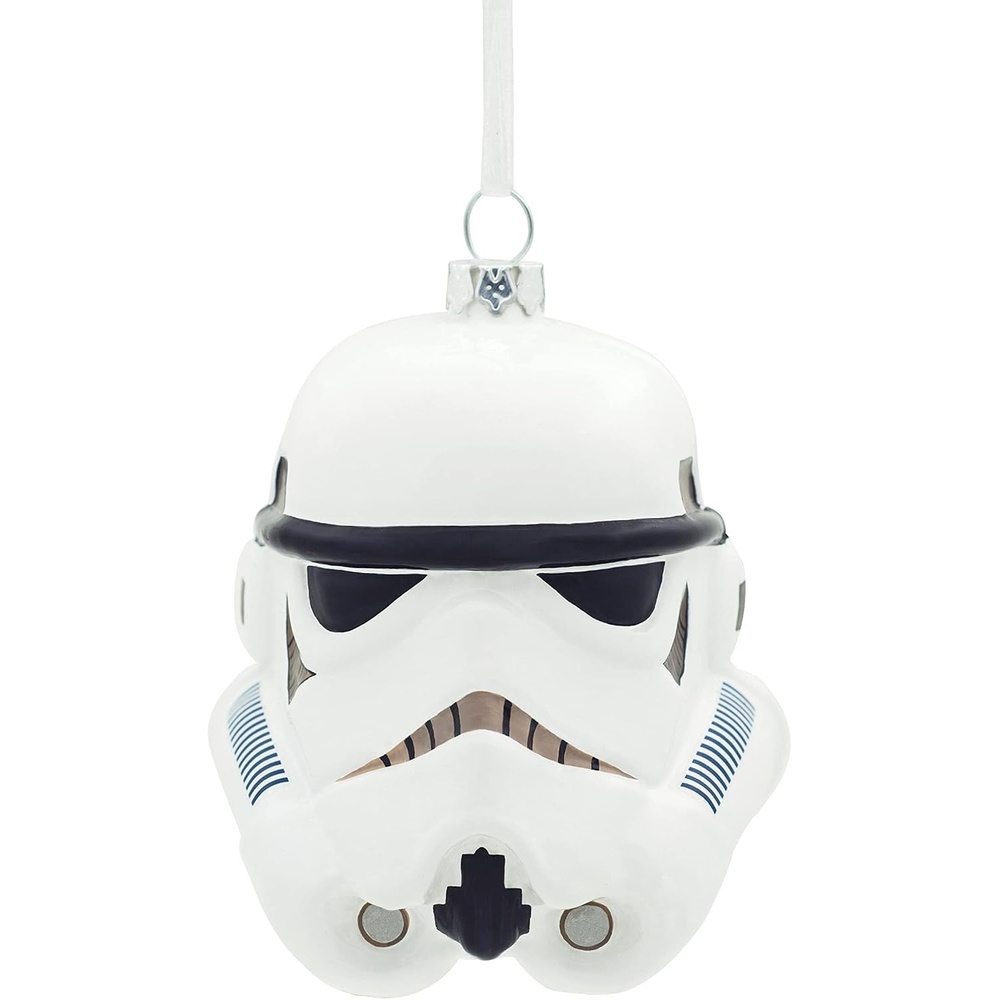 image:imageHallmark Star Wars Stormtrooper Helmet Blown Glass Christmas Ornament
