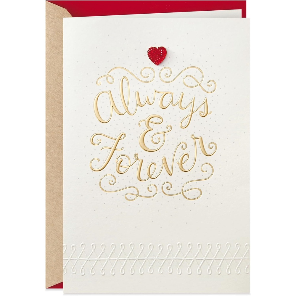 image:imageHallmark Valentines Day Card for Significant Other I Love You FlowersWhite and Gold