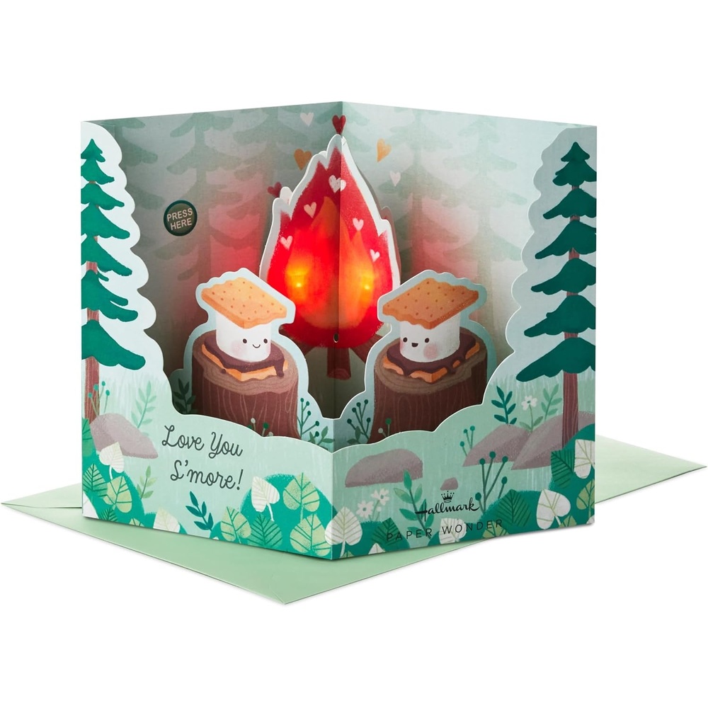 image:imageHallmark Valentines Day Pop Up Card with Sound and Motion Dog Paper Wonder Card for Anniversary Romantic Birthday LoveSmores