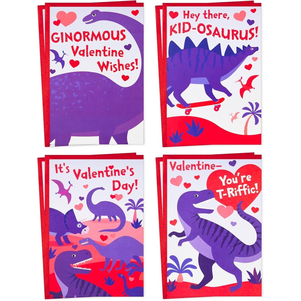 image:imageHallmark Vida Spanish Valentines Day Cards Assortment for Kids 8 Valentines Day Cards with Envelopes Feliz Da de San ValentnPurple and Red