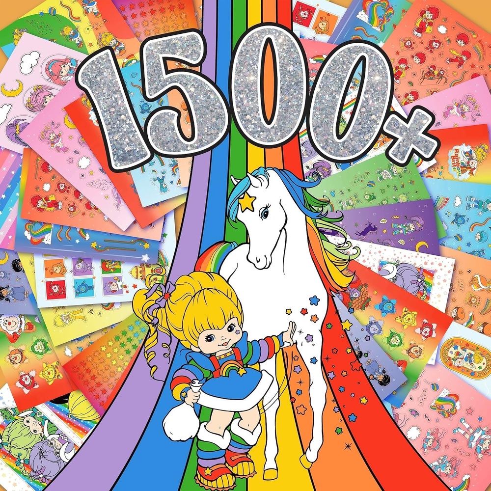 image:imageHorizon Group USA Sticker Book with Large and Small Sizes Kids Stationary for Water Bottle Notebooks and Party Favors Rainbow BriteRainbow Brite
