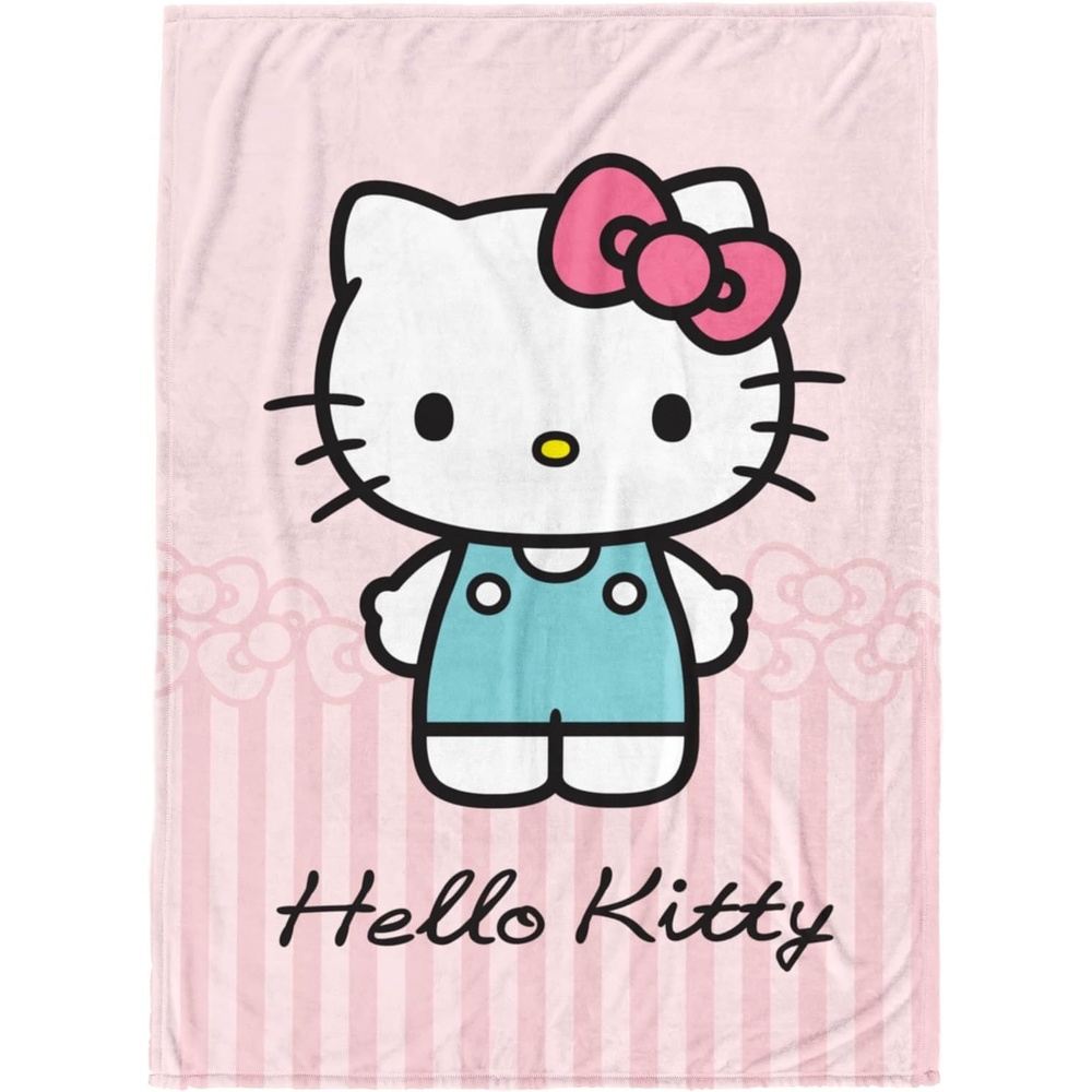 image:imageJay Franco Kids Plush Throw Blanket  Soft amp Comfy 50x70 Inches Throw for Couch or Bed  Cozy Home Dcor for Living Room amp Bedroom Multi  Rainbow BritePink  Hello Kitty