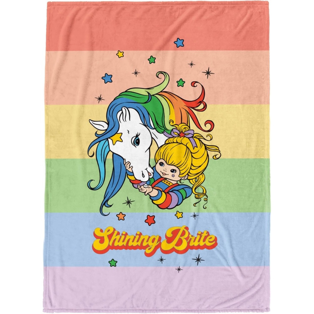 image:imageJay Franco Kids Plush Throw Blanket  Soft amp Comfy 50x70 Inches Throw for Couch or Bed  Cozy Home Dcor for Living Room amp Bedroom Multi  Rainbow BriteMulti  Rainbow Brite 01