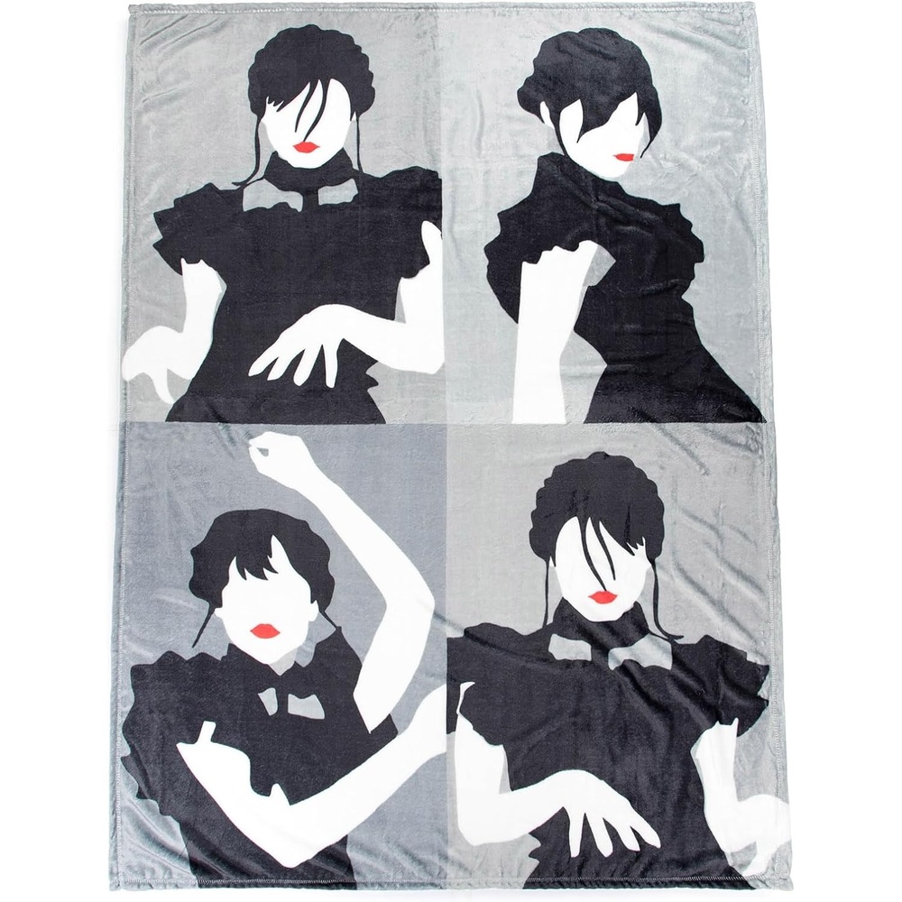 image:imageJay Franco Kids Plush Throw Blanket  Soft amp Comfy 50x70 Inches Throw for Couch or Bed  Cozy Home Dcor for Living Room amp Bedroom Multi  Rainbow BriteGray  Wednesday